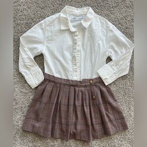 Zara Crisp White Button-Up Shirt